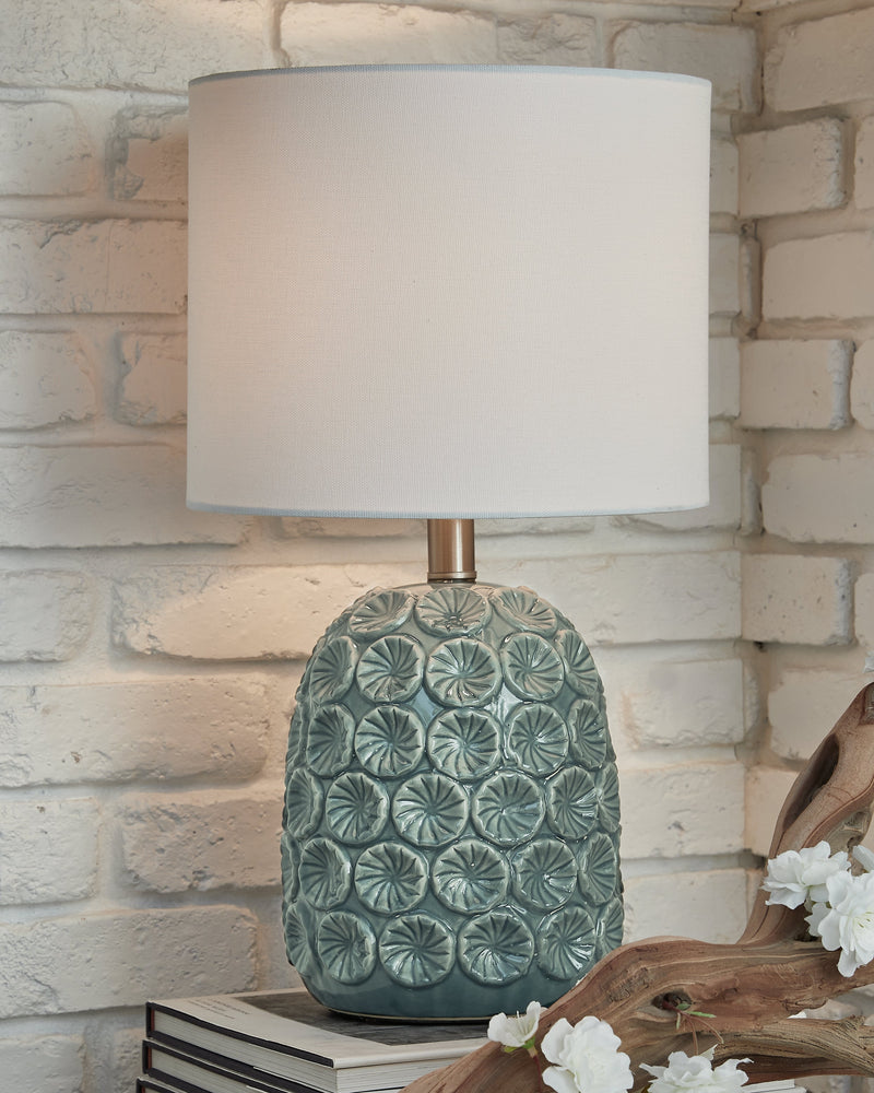 Moorbank Teal Table Lamp