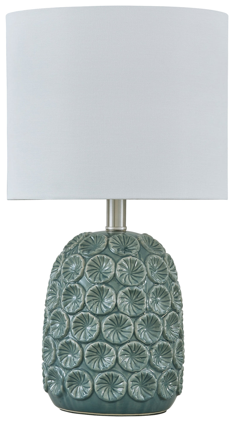 Moorbank Teal Table Lamp