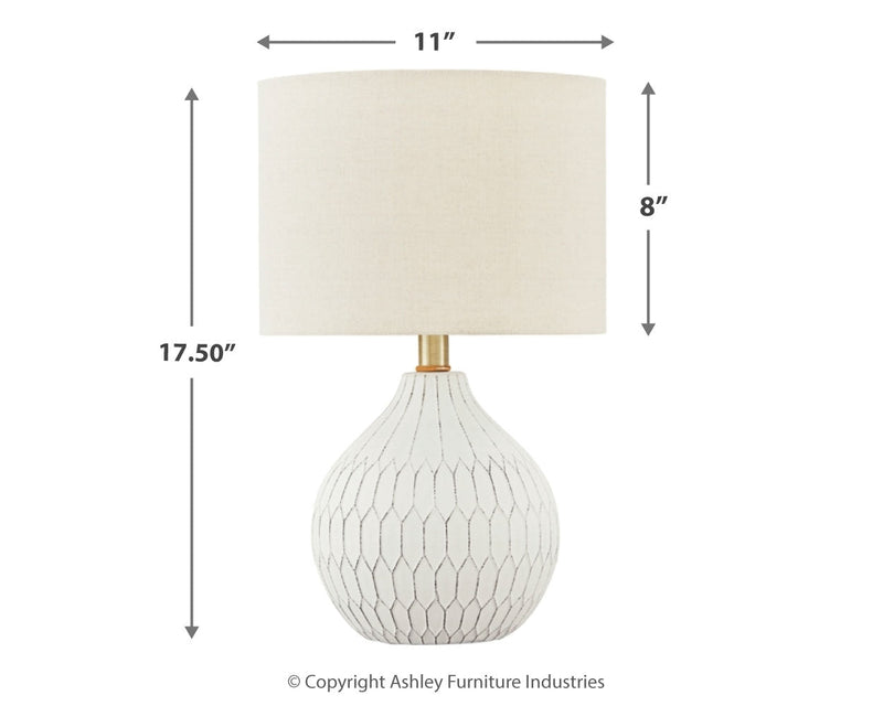 Wardmont White Table Lamp