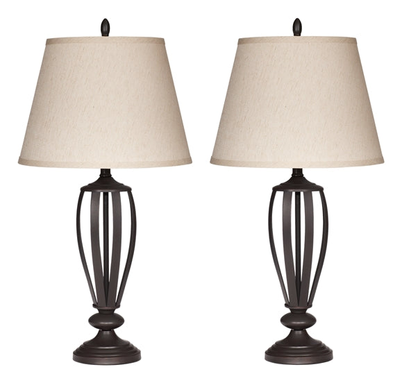 Mildred Bronze Finish Table Lamp (Set Of 2)
