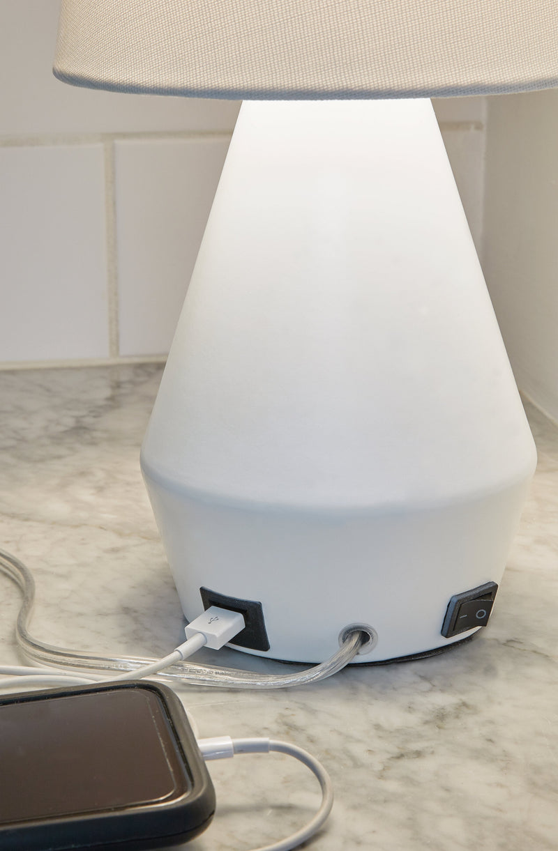 Lanry White Table Lamp