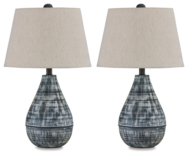 Erivell Taupe/black Table Lamp (Set Of 2)
