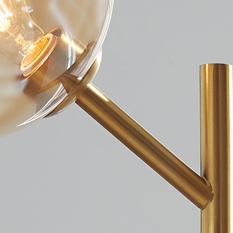 Abanson Amber Gold Finish Floor Lamp