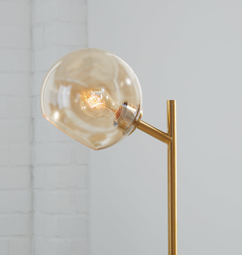 Abanson Amber Gold Finish Desk Lamp