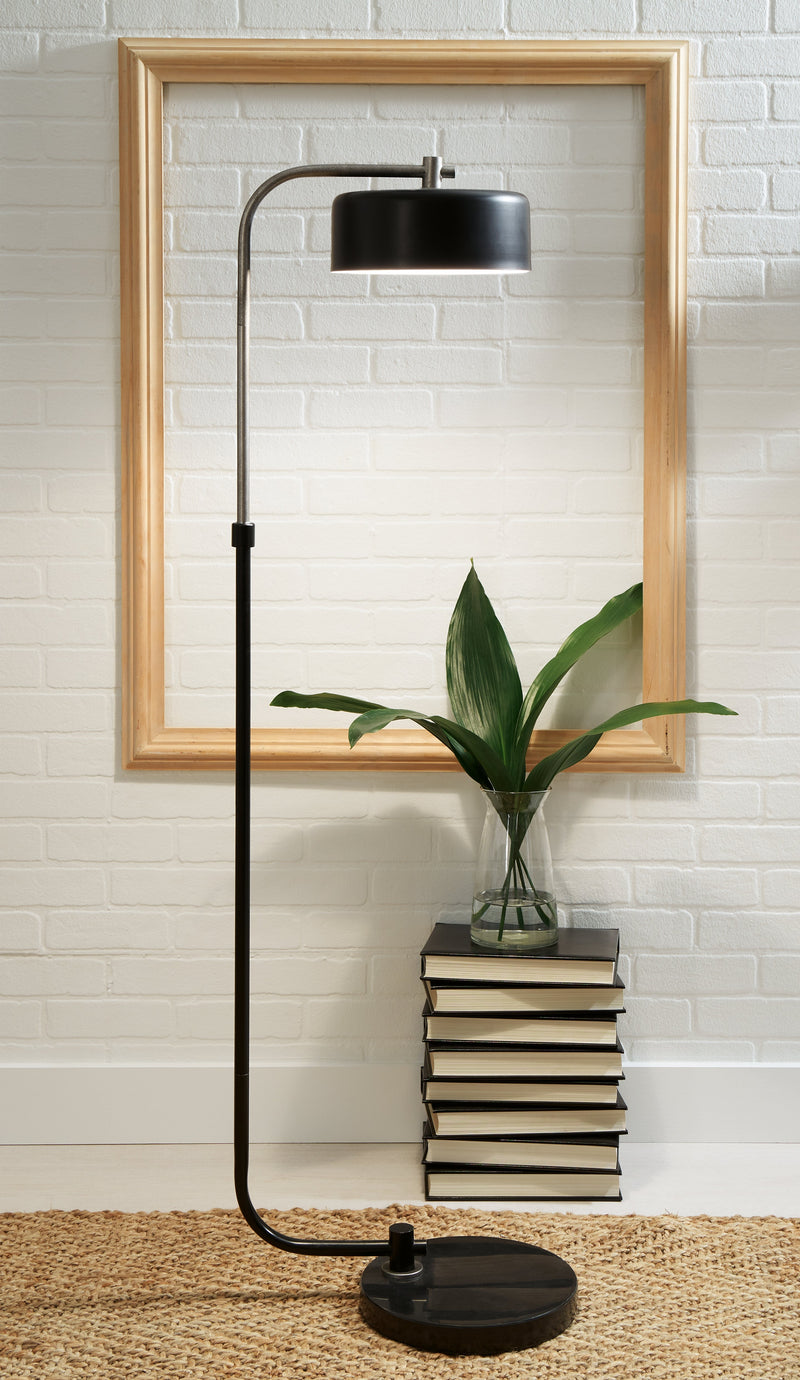 Eliridge Black Silver Finish Floor Lamp