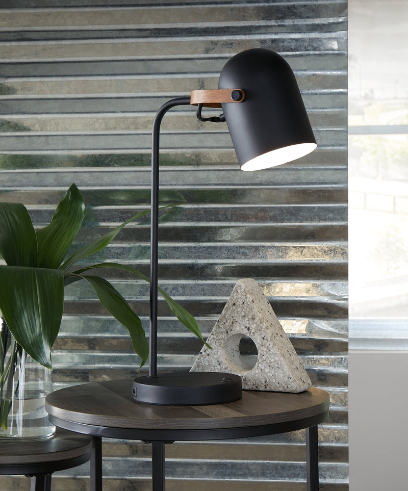 Ridgewick Black Brown Desk Lamp