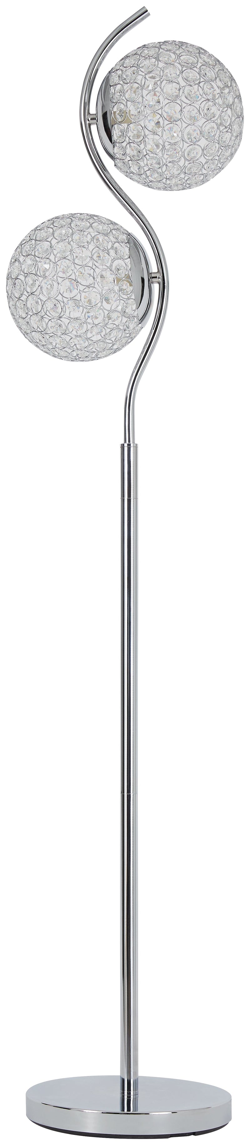 Winter Clear Silver Finish Floor Lamp