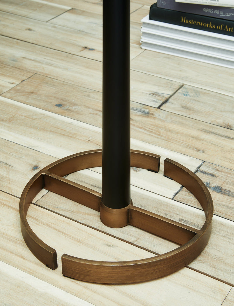 Amadell Black Gold Finish Floor Lamp