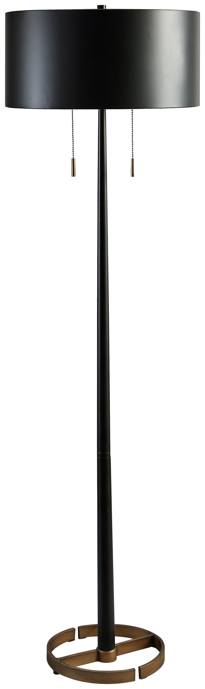 Amadell Black Gold Finish Floor Lamp