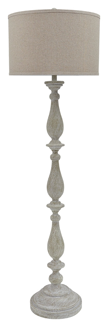 Bernadate Whitewash Floor Lamp