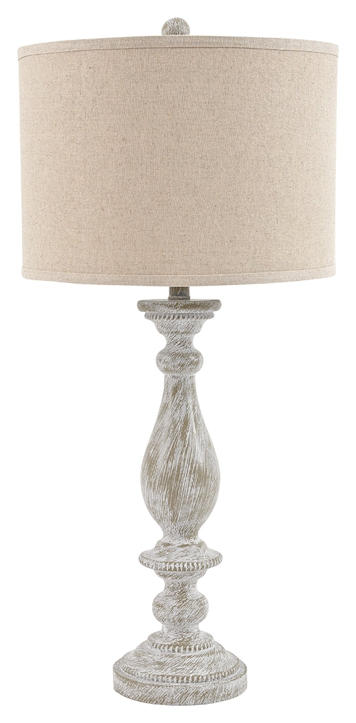 Bernadate Whitewash Table Lamp (Set of 2)