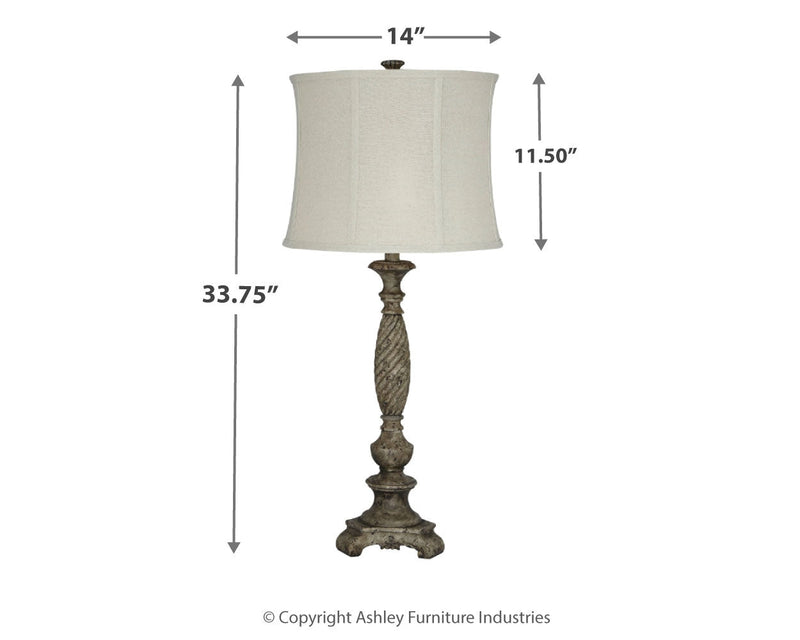 Alinae Antique Gray Table Lamp