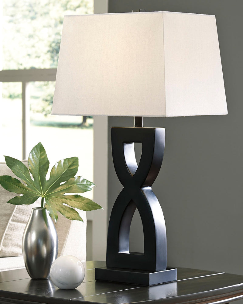 Amasai Black Table Lamp (Set of 2)