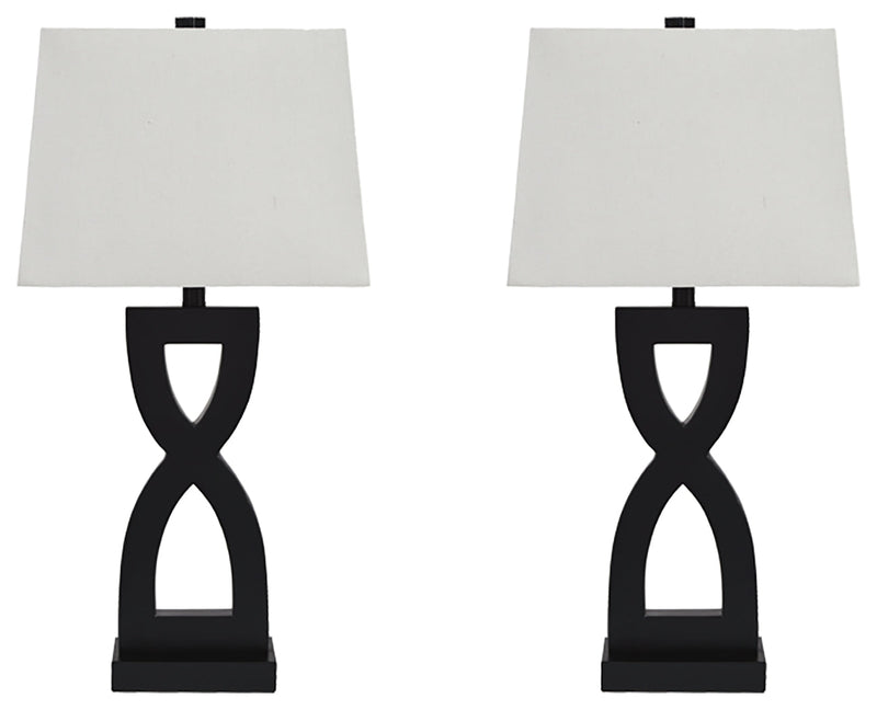 Amasai Black Table Lamp (Set of 2)