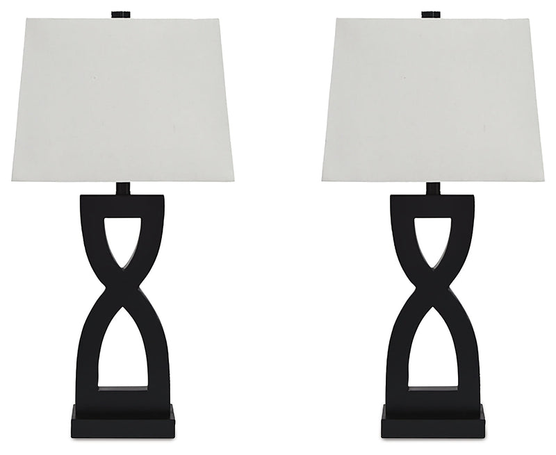 Amasai Black Table Lamp (Set of 2)