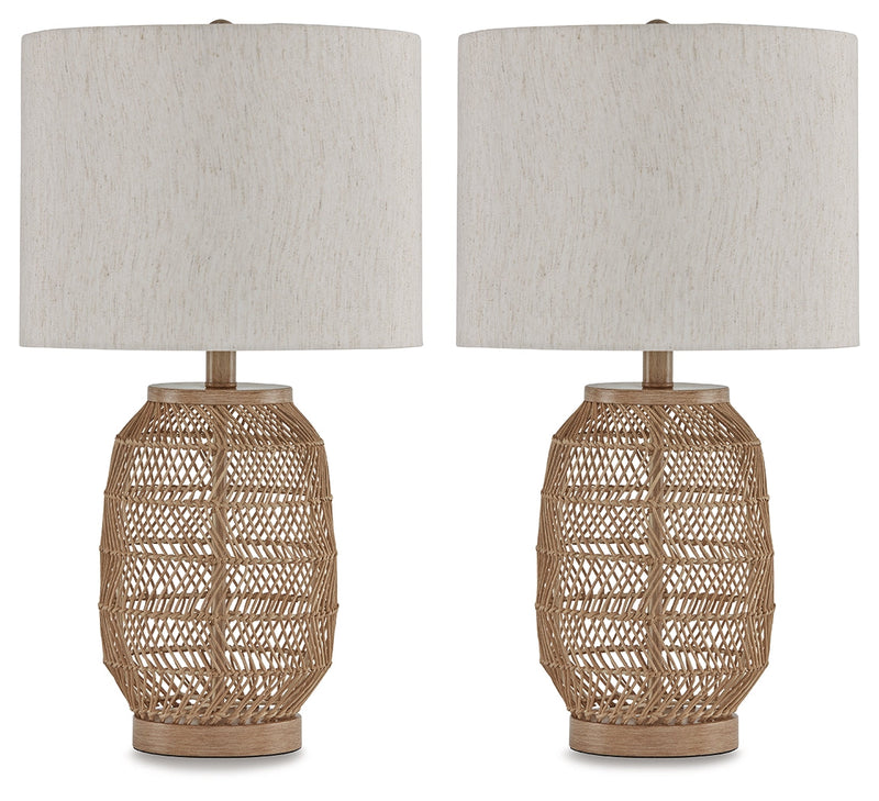 Orenman Light Brown Table Lamp (Set Of 2)