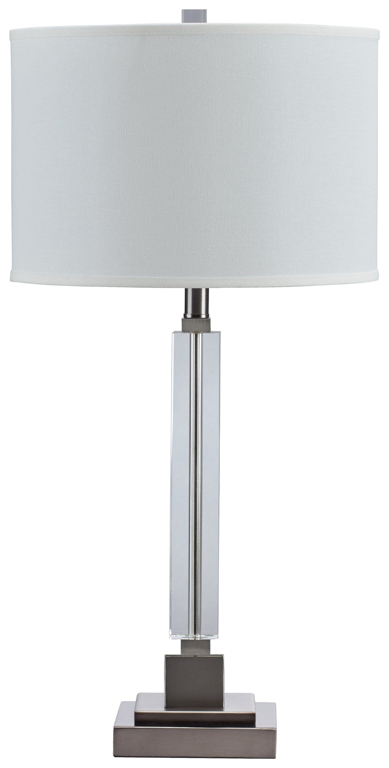 Deccalen Clear Silver Finish Table Lamp