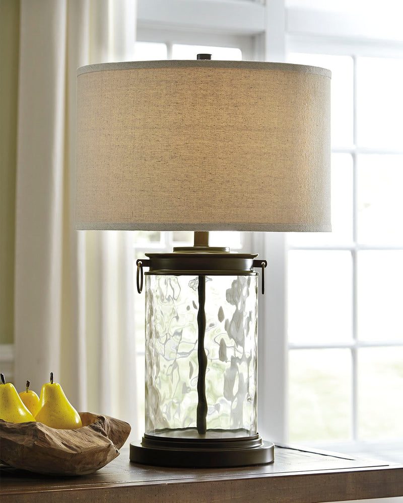 Tailynn Clear Bronze Finish Table Lamp