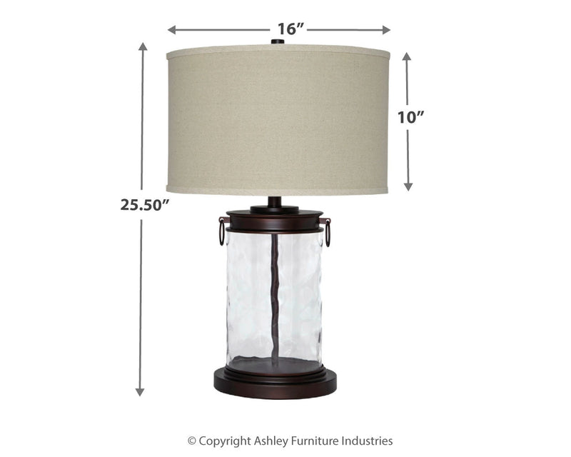 Tailynn Clear Bronze Finish Table Lamp