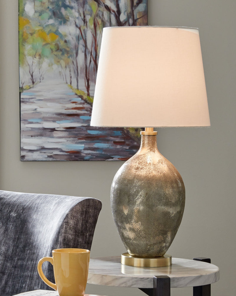 Jemarie Gray Gold Finish Table Lamp