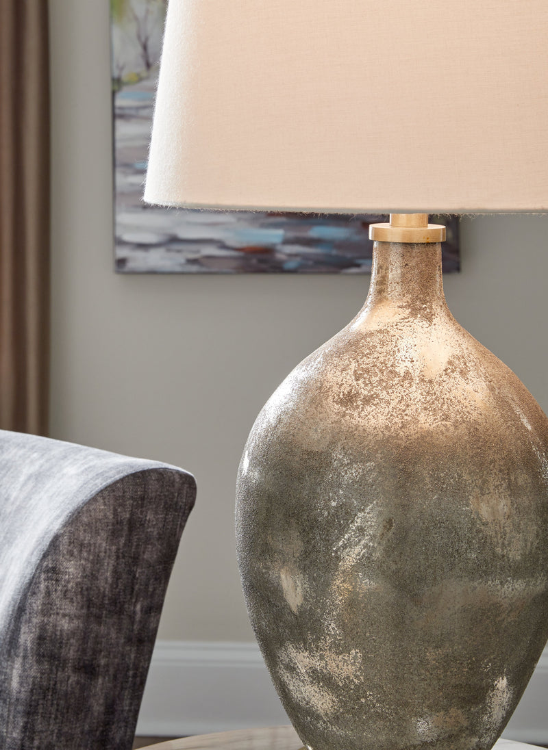 Jemarie Gray Gold Finish Table Lamp