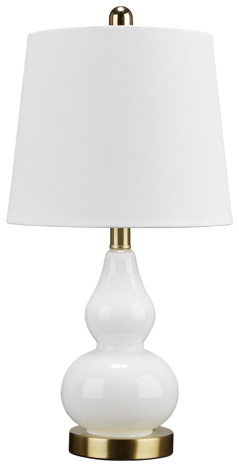 Makana White Brass Table Lamp