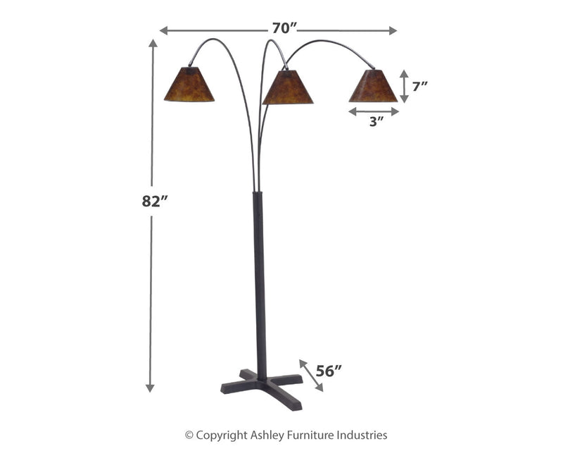 Sharde Black Floor Lamp