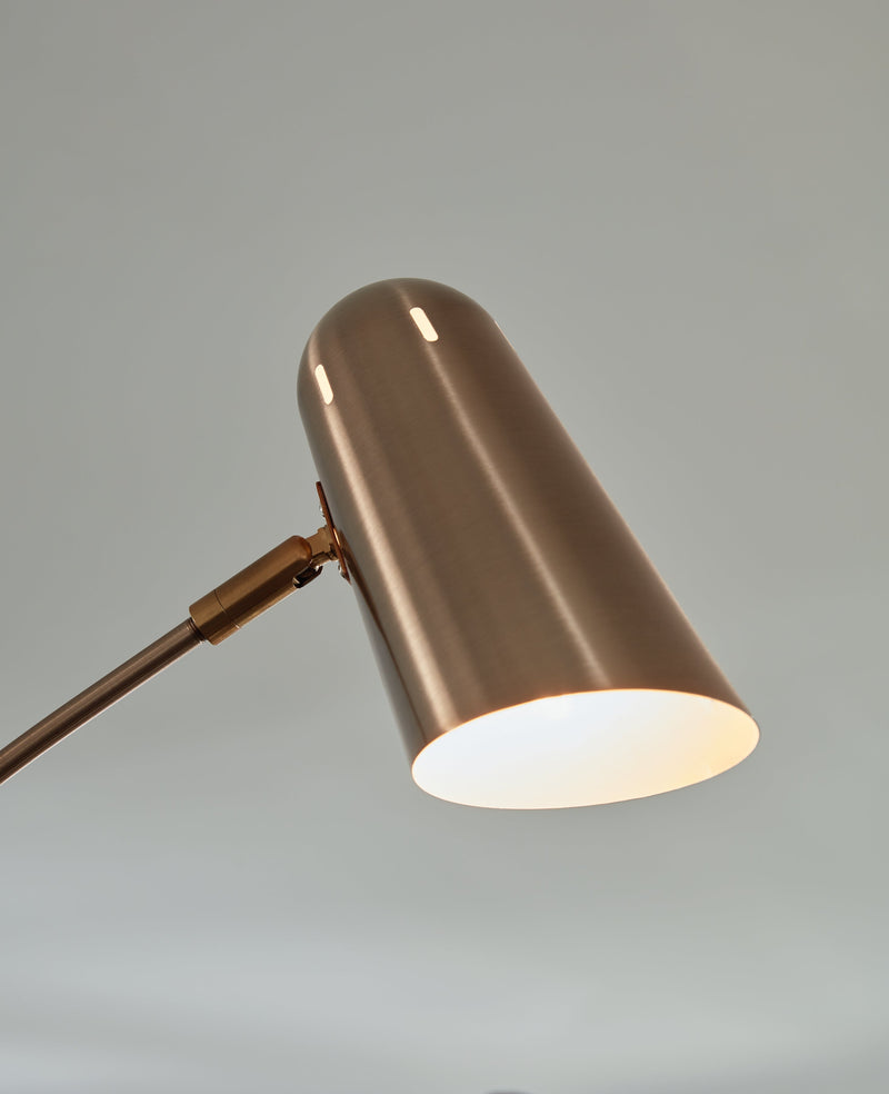 Colldale Gold Finish Black Arc Lamp