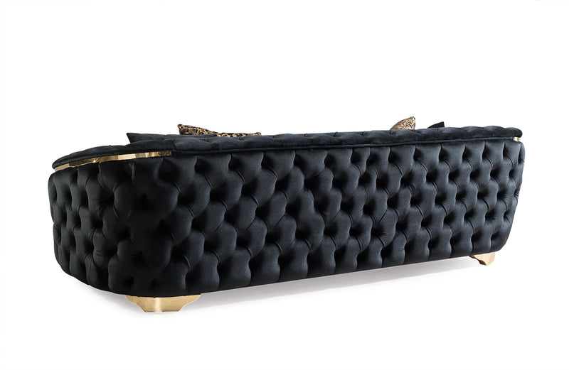 Scarlett Black Velvet Sofa & Loveseat