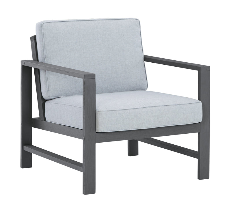 Fynnegan Gray Lounge Chair With Cushion (Set of 2)