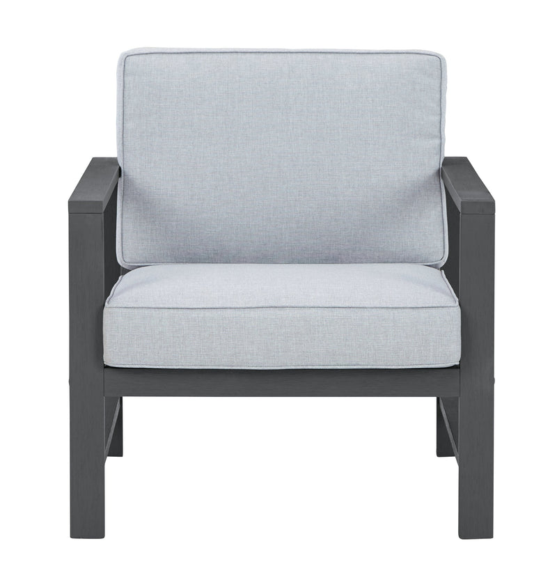 Fynnegan Gray Lounge Chair With Cushion (Set of 2)