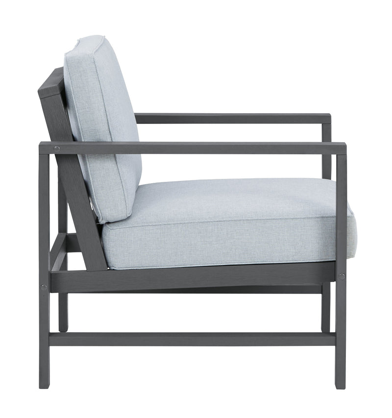 Fynnegan Gray Lounge Chair With Cushion (Set of 2)