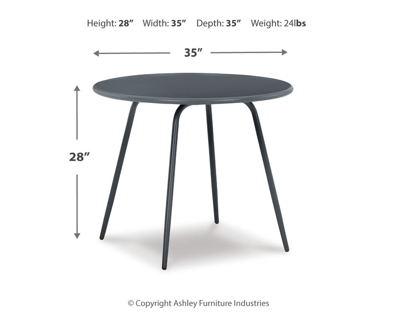 Palm Bliss Gray Outdoor Dining Table