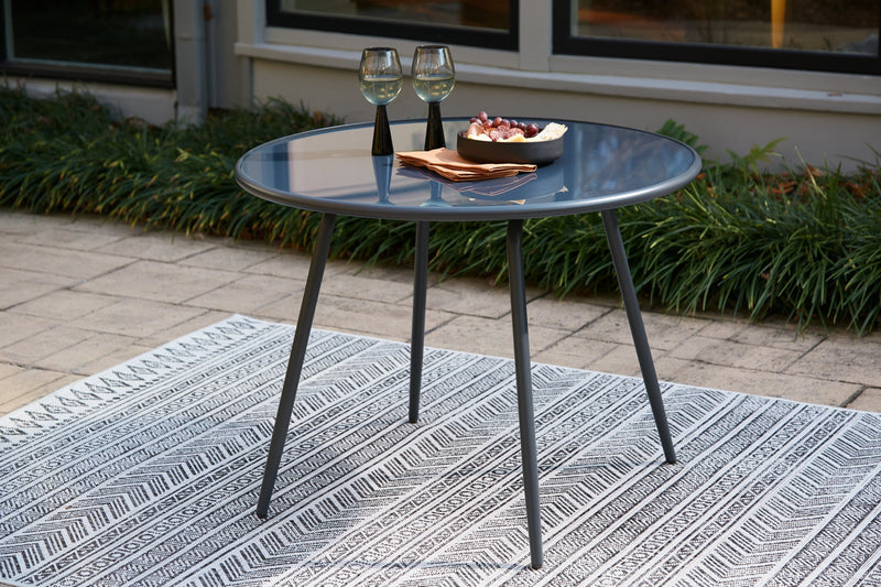 Palm Bliss Gray Outdoor Dining Table