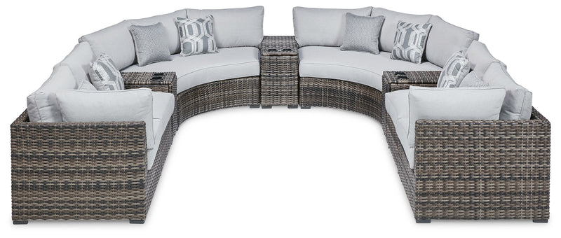 Harbor Court Gray 9-Piece Outdoor Sectional