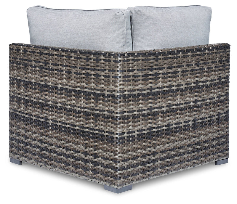 Harbor Court Gray Corner With Cushion (Set of 2)