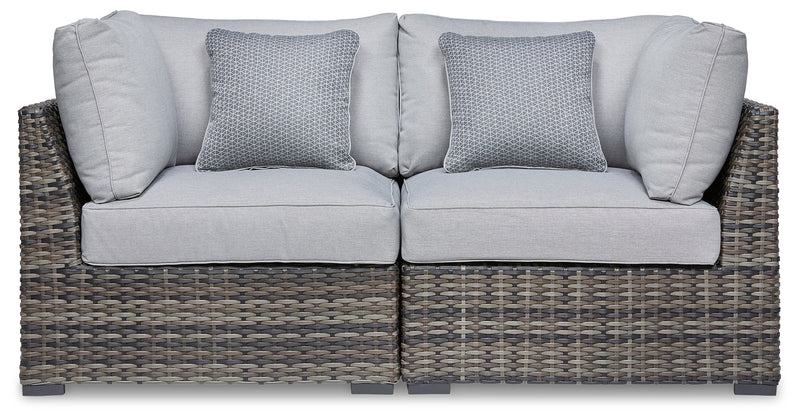 Harbor Court Gray Corner With Cushion (Set of 2)