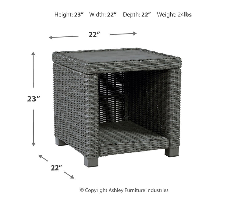 Elite Park Gray Outdoor End Table