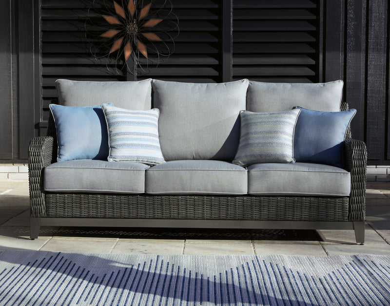 Elite Park Gray Outdoor Sofa With Cushion