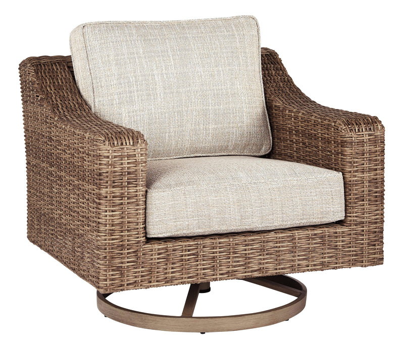 Beachcroft Beige Swivel Lounge Chair