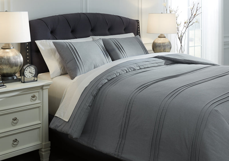 Mattias Gray 3-Piece King Comforter Set