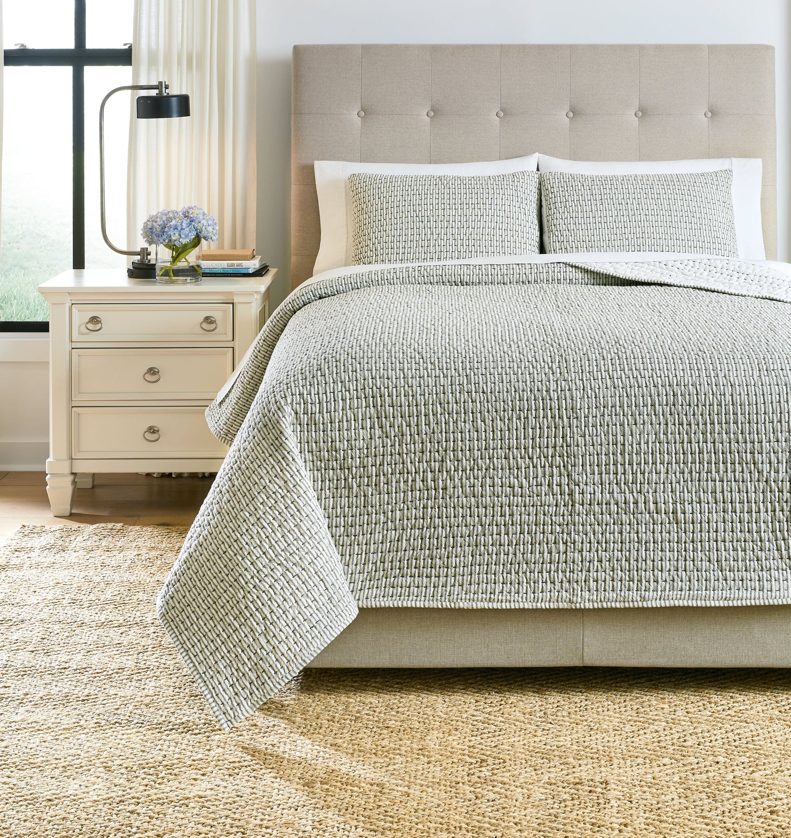 Doralia Linen King Coverlet Set