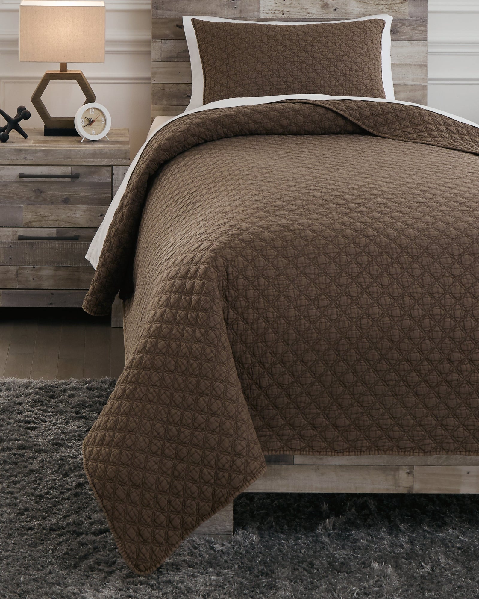 Ryter Brown Twin Coverlet Set