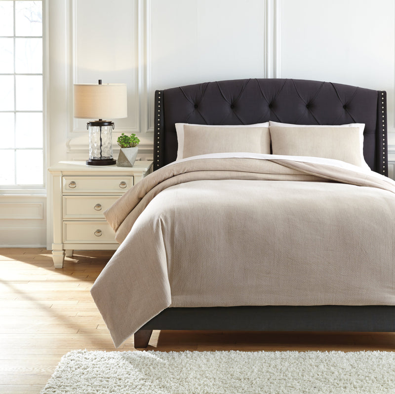 Mayda Beige 3-Piece Queen Comforter Set