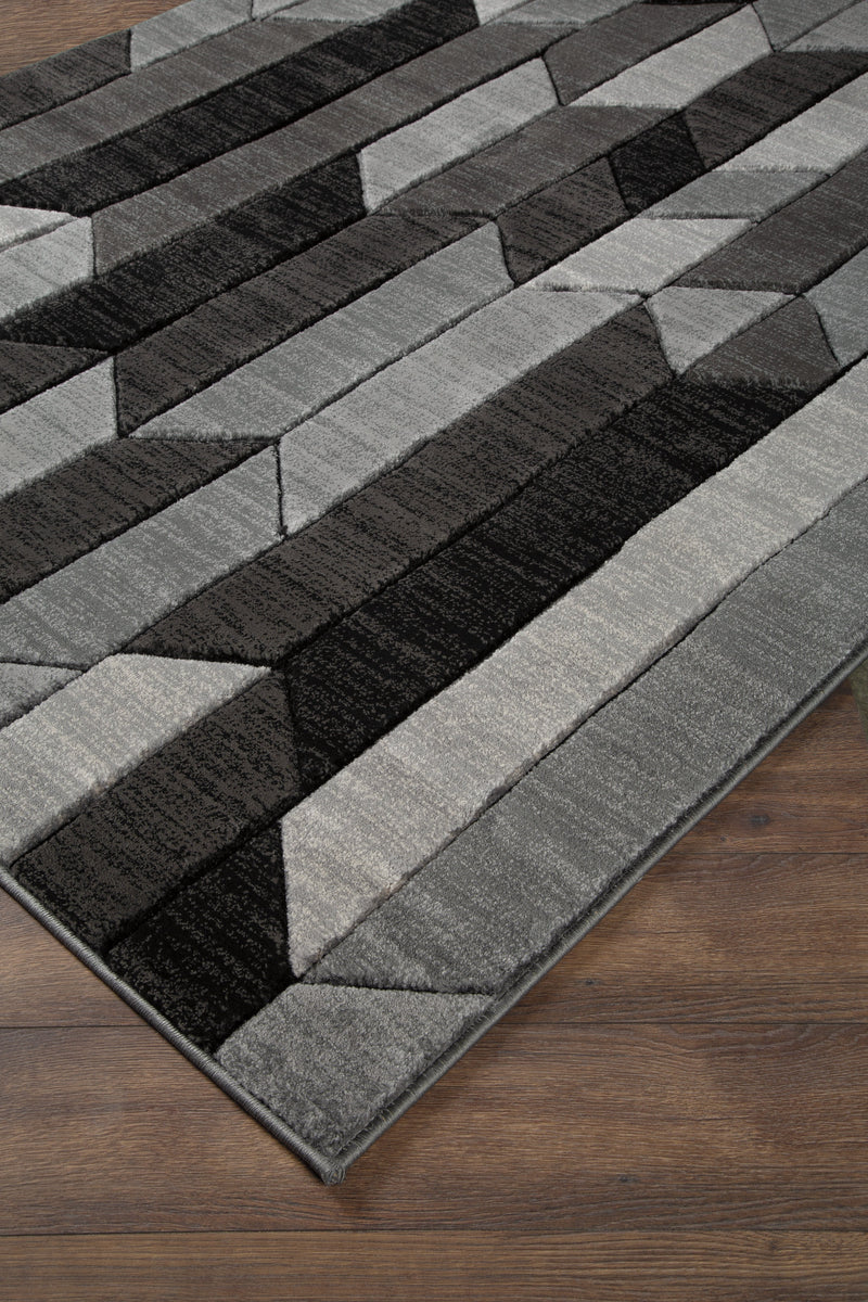 Chayse Black Gray 5' X 6'7" Rug