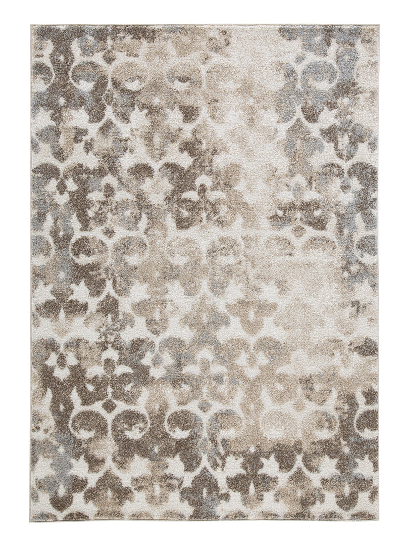 Jiro Brown Cream 5' X 7' Rug