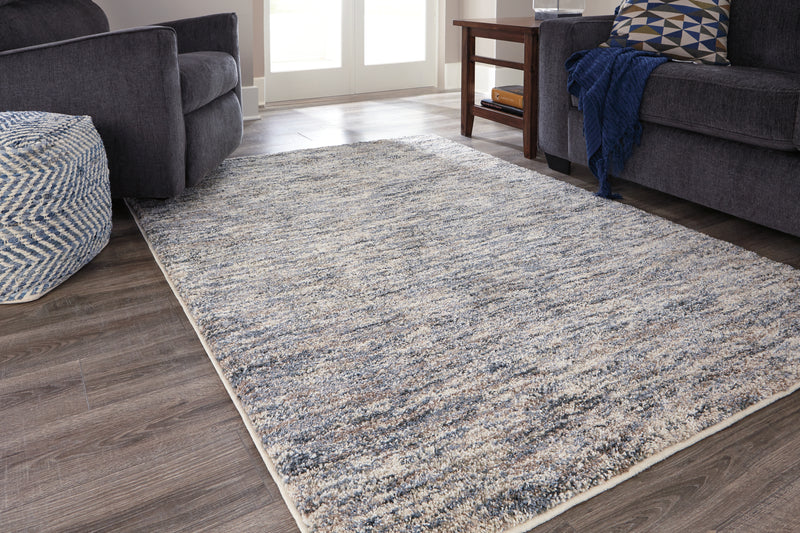 Marnin Tan Blue Cream 5' X 7' Rug