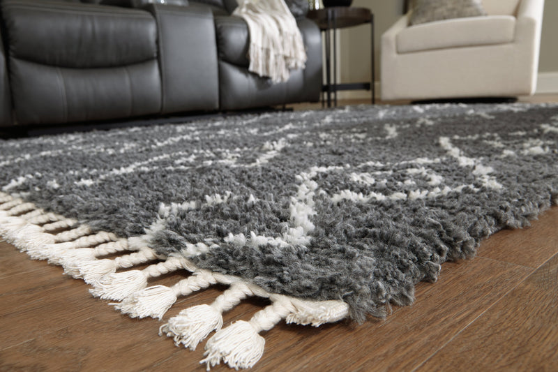 Maysel Charcoal White 5' X 7' Rug