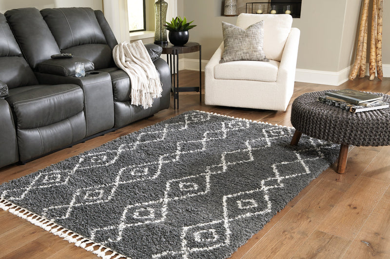 Maysel Charcoal White 5' X 7' Rug