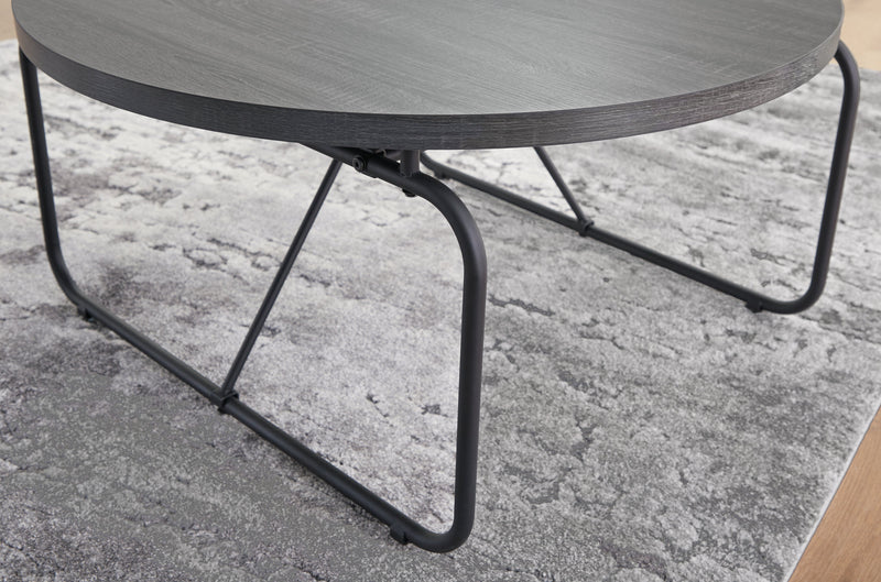 Garvine Charcoal Black Table (Set of 3)